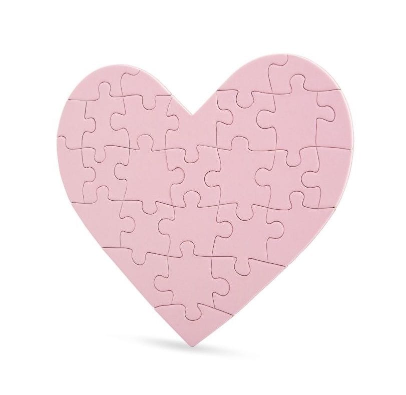 Puzzle in shape of heart